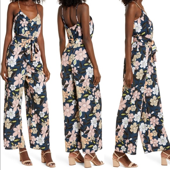 Floral Wide Leg Jumpsuit ~ Brand New - Picture 5 of 11